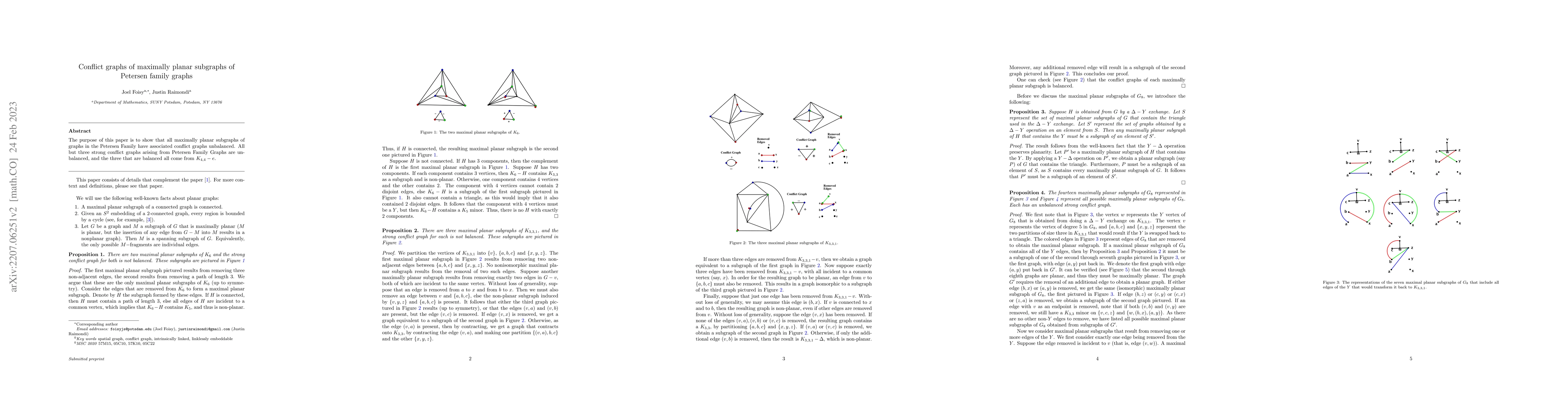 Thumbnail for Conflict graphs of maximally planar subgraphs of Petersen family graphs