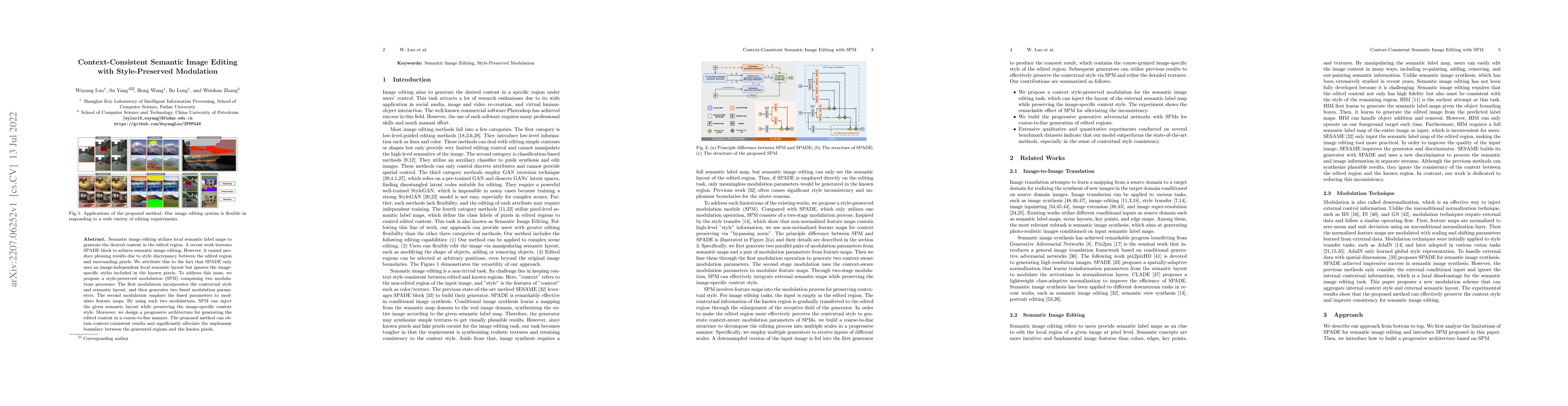 Thumbnail for Context-Consistent Semantic Image Editing with Style-Preserved
  Modulation