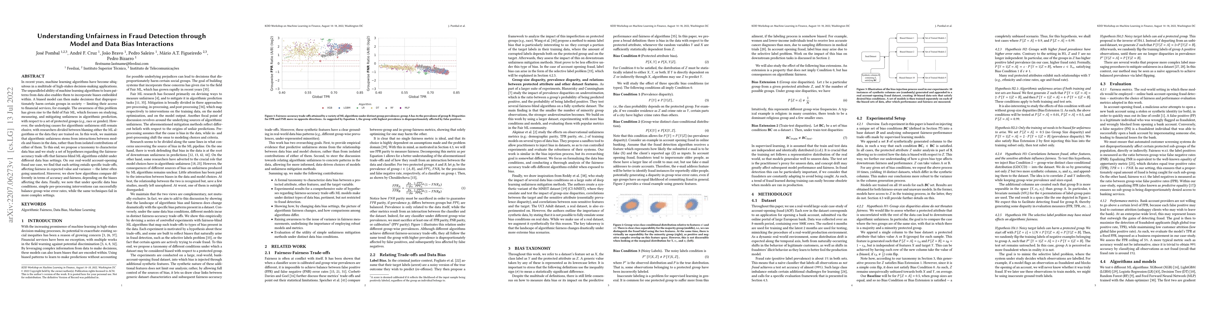 Thumbnail for Understanding Unfairness in Fraud Detection through Model and Data Bias
  Interactions