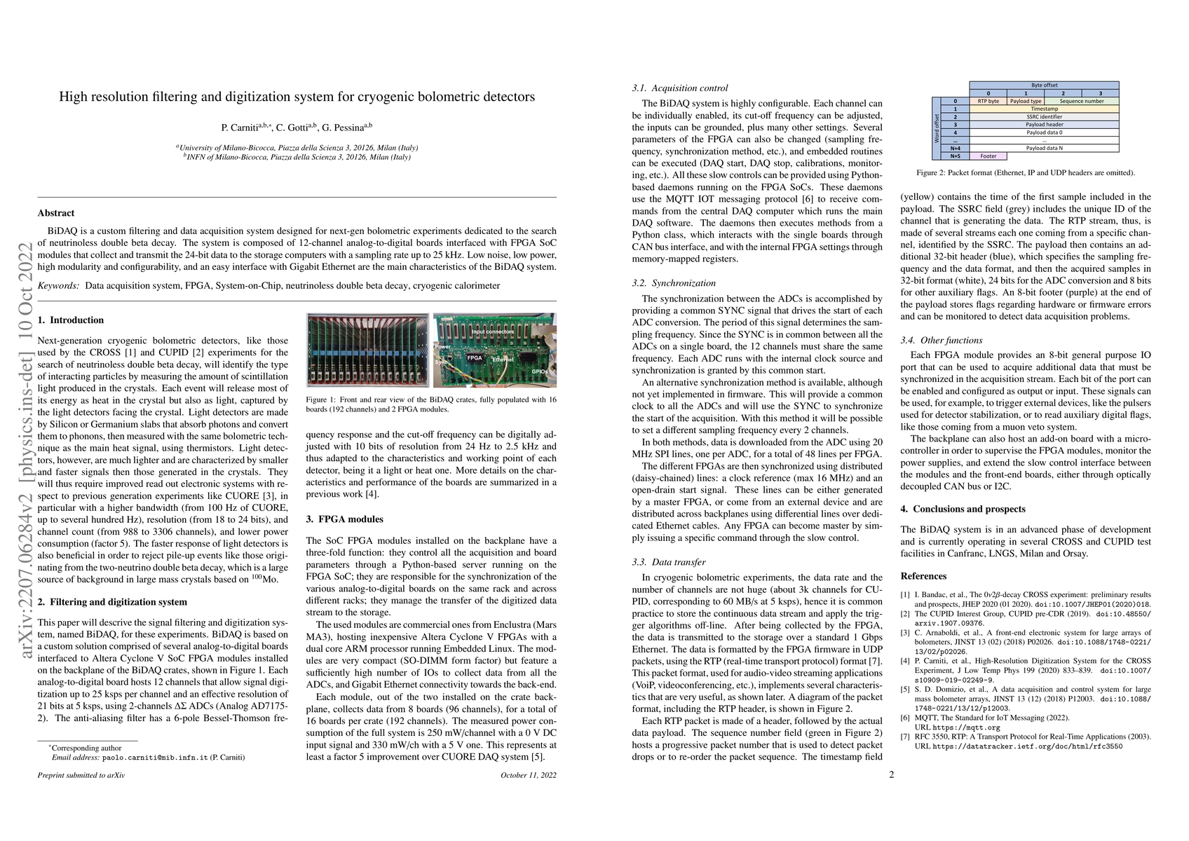 Thumbnail for High resolution filtering and digitization system for cryogenic
  bolometric detectors