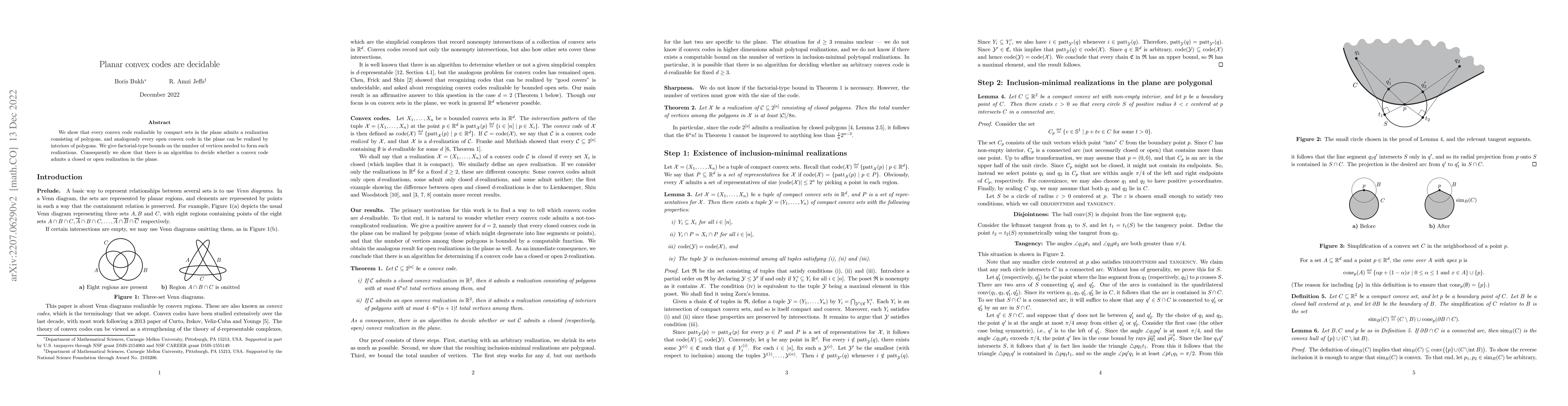 Thumbnail for Planar convex codes are decidable