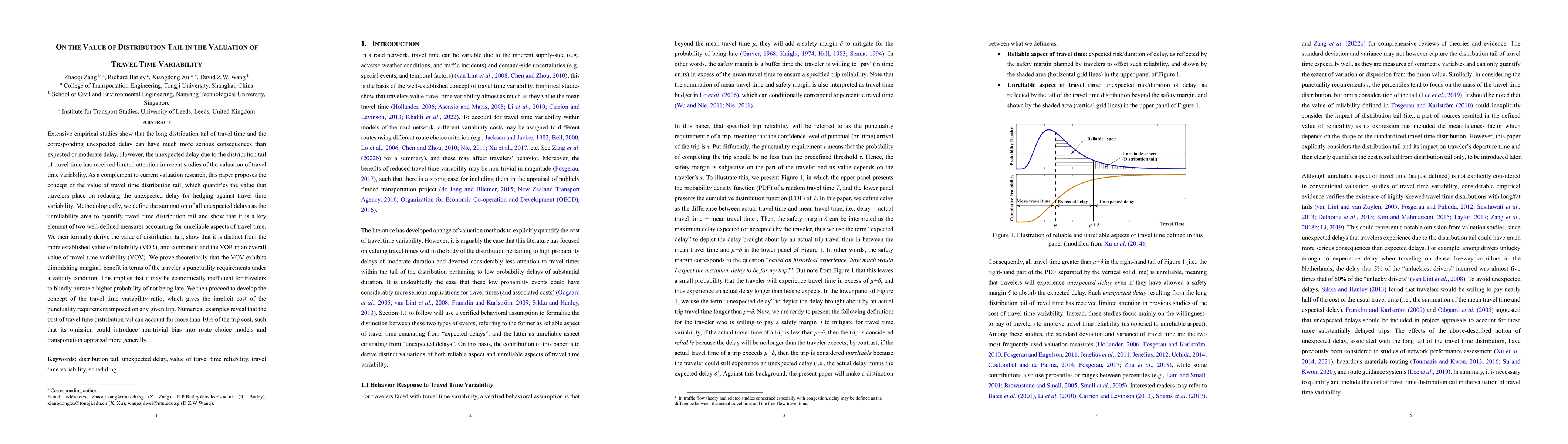 Thumbnail for On the value of distribution tail in the valuation of travel time
  variability