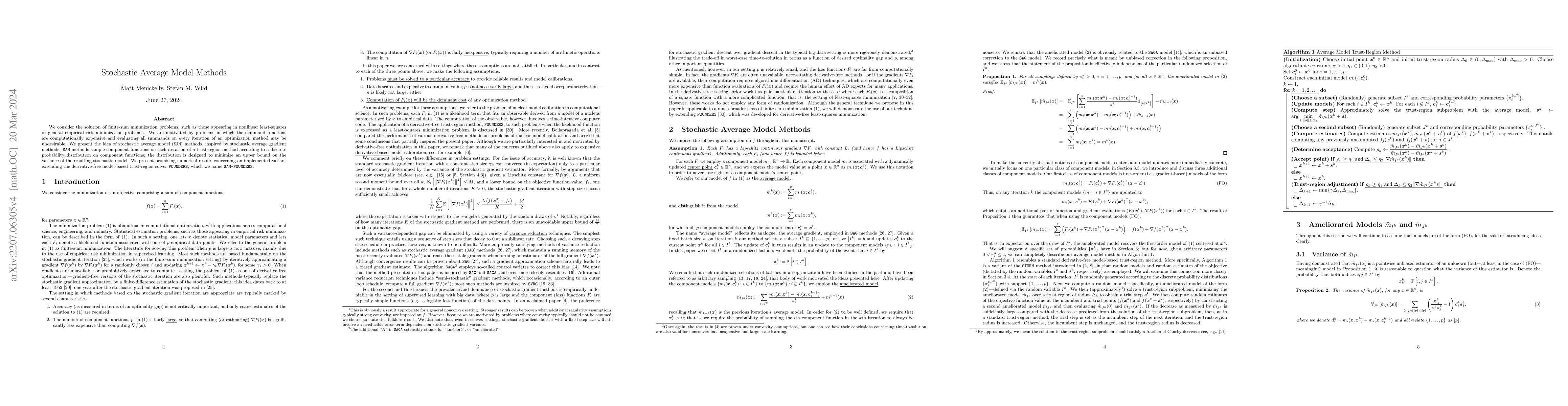Thumbnail for Stochastic Average Model Methods