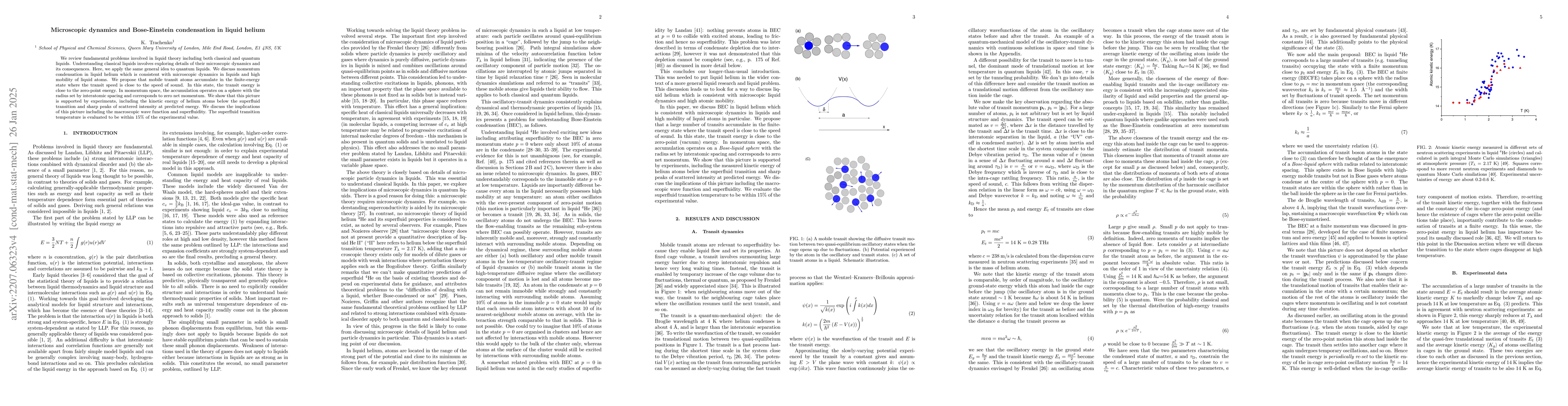 Thumbnail for Microscopic dynamics and Bose-Einstein condensation in liquid helium