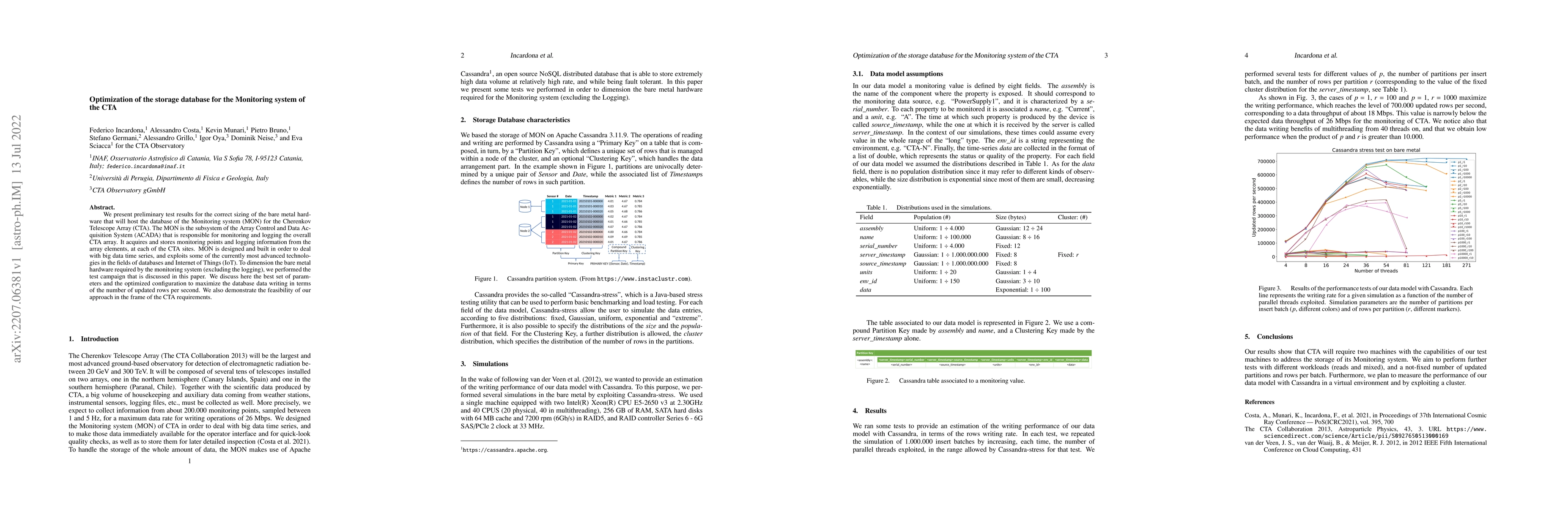 Thumbnail for Optimization of the storage database for the Monitoring system of the
  CTA