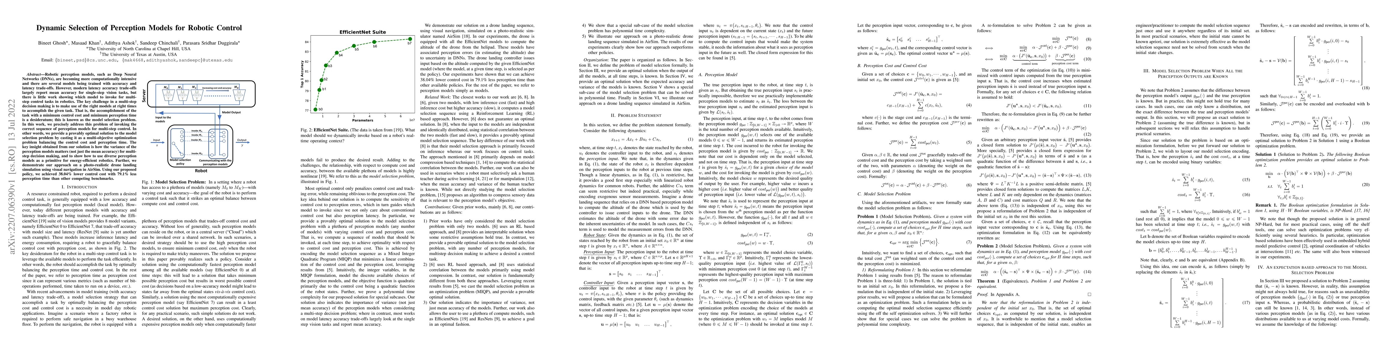 Thumbnail for Dynamic Selection of Perception Models for Robotic Control