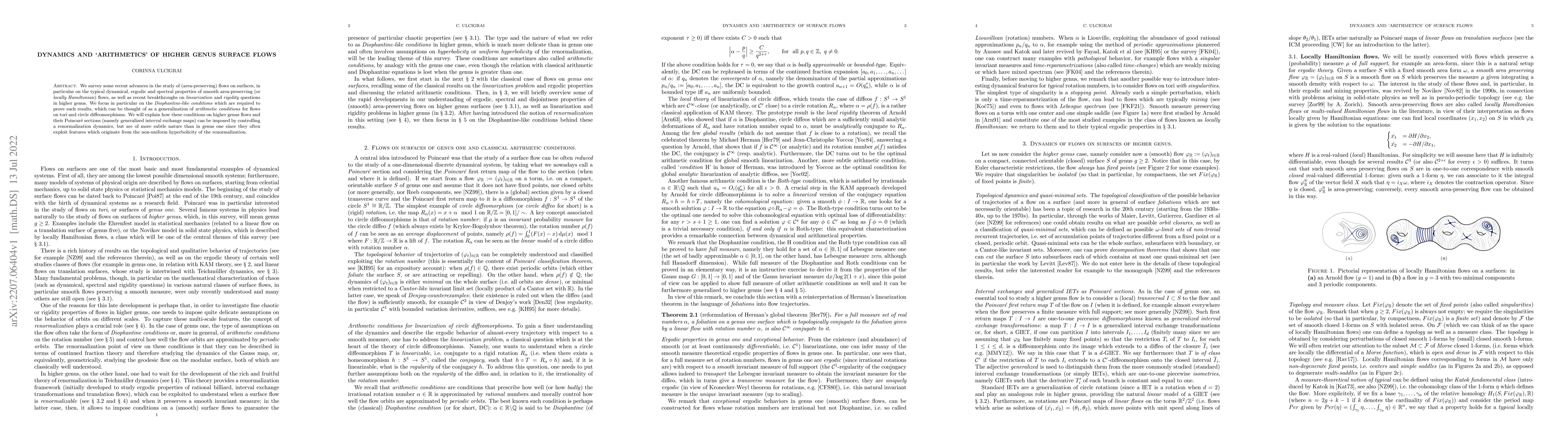 Thumbnail for Dynamics and 'arithmetics' of higher genus surface flows