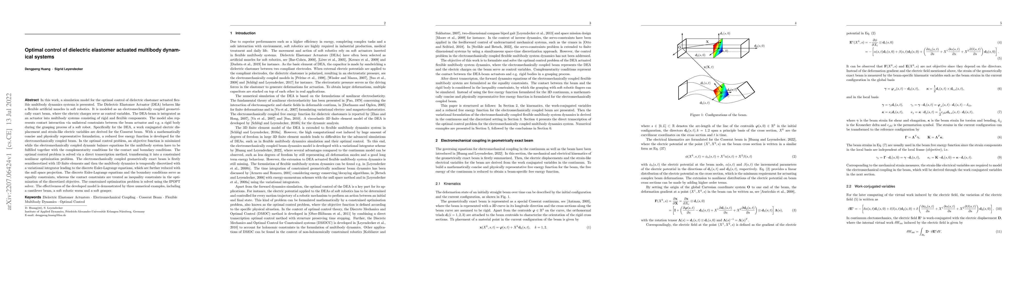 Thumbnail for Optimal control of dielectric elastomer actuated multibody dynamical
  systems