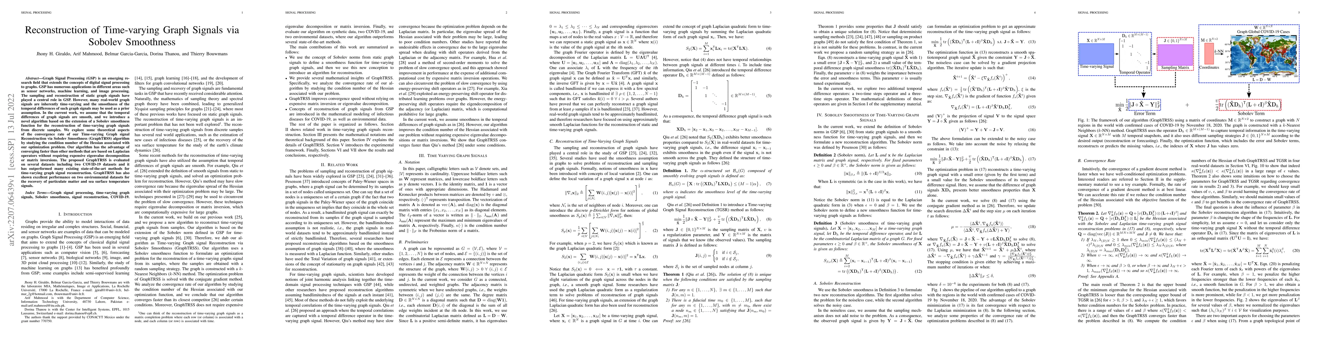 Thumbnail for Reconstruction of Time-varying Graph Signals via Sobolev Smoothness