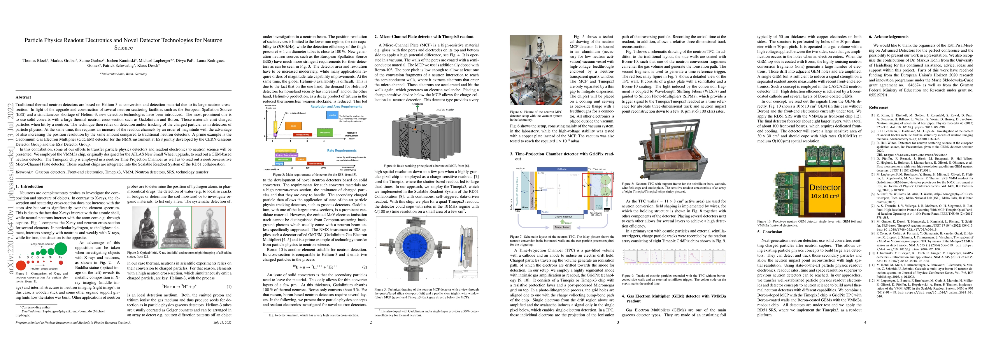 Thumbnail for Particle Physics Readout Electronics and Novel Detector Technologies for
  Neutron Science