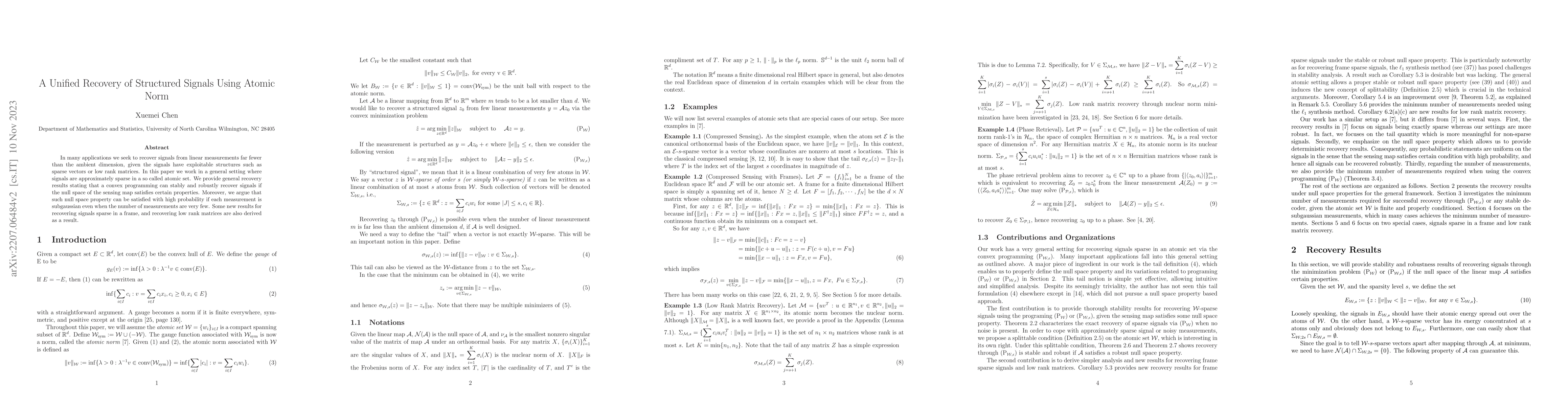 Thumbnail for A Unified Recovery of Structured Signals Using Atomic Norm