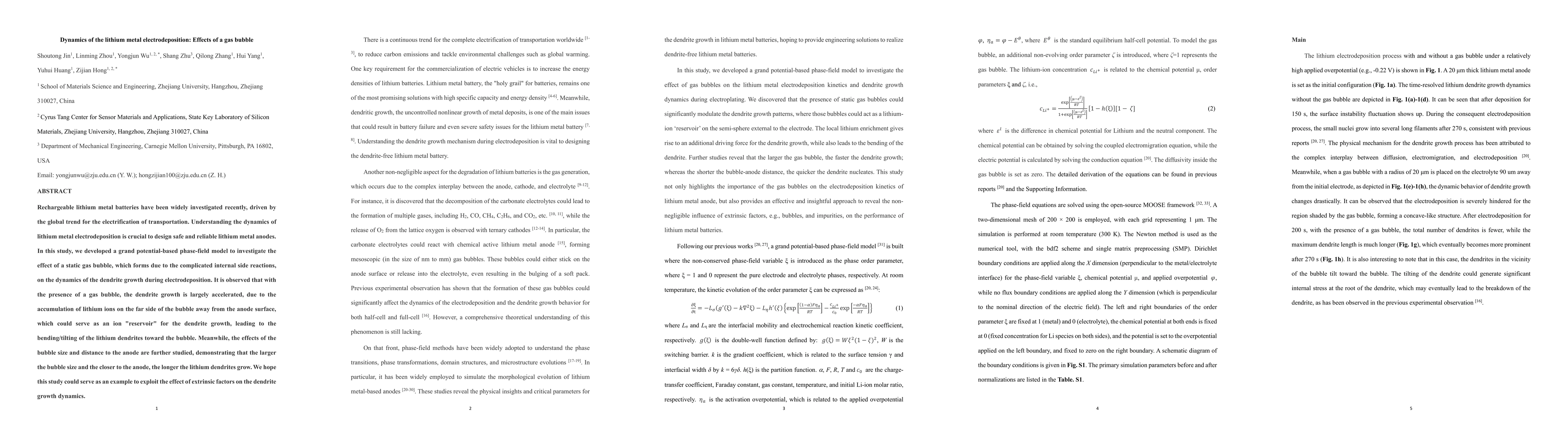 Thumbnail for Dynamics of the lithium metal electrodeposition: Effects of a gas bubble