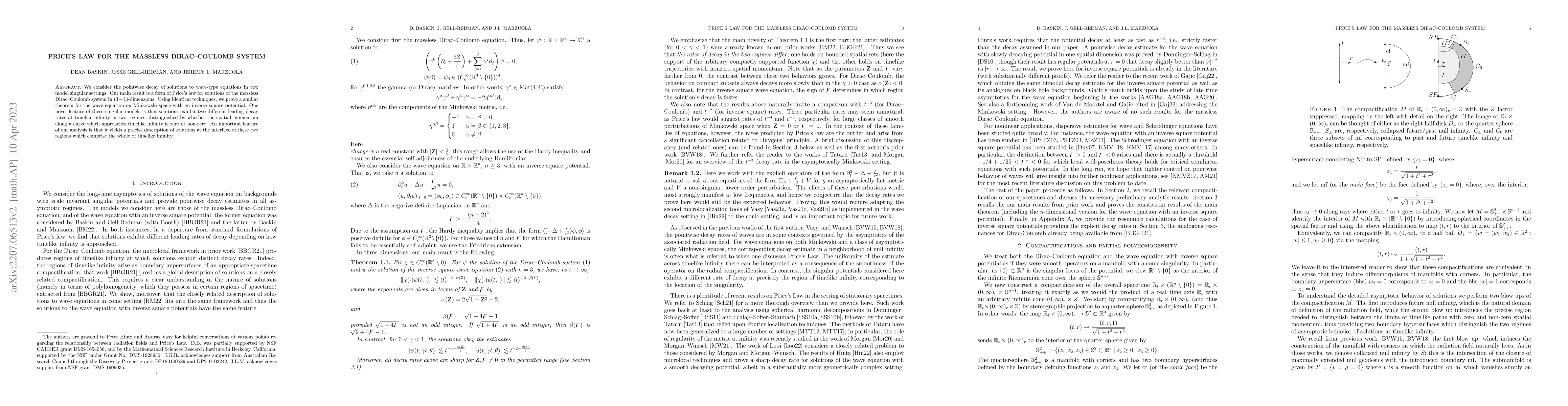 Thumbnail for Price's law on Minkowski space in the presence of an inverse square
  potential