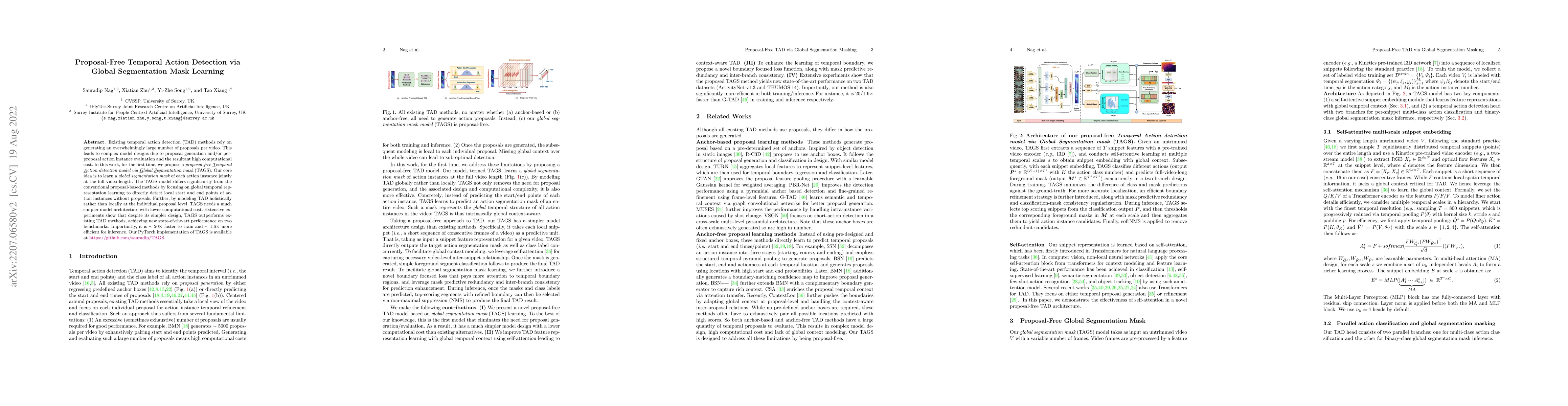 Thumbnail for Proposal-Free Temporal Action Detection via Global Segmentation Mask
  Learning