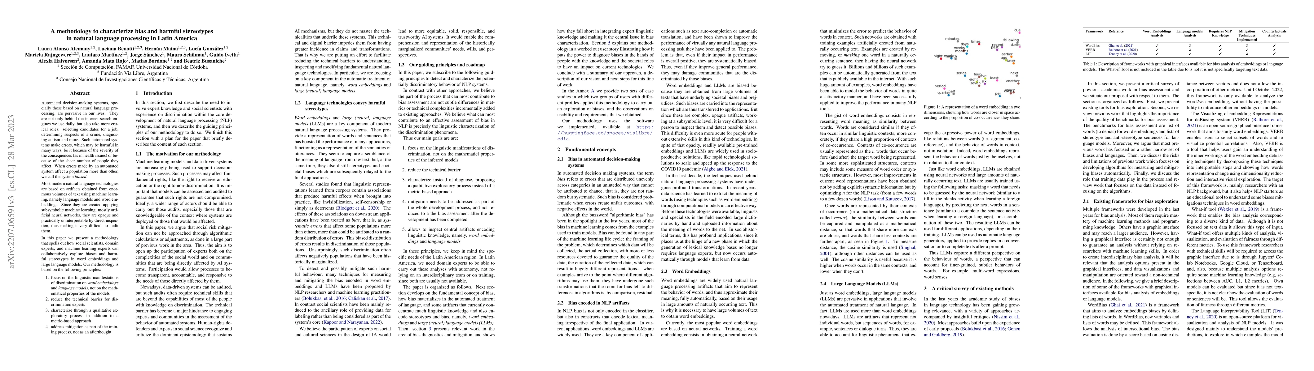 Thumbnail for A methodology to characterize bias and harmful stereotypes in natural
  language processing in Latin America