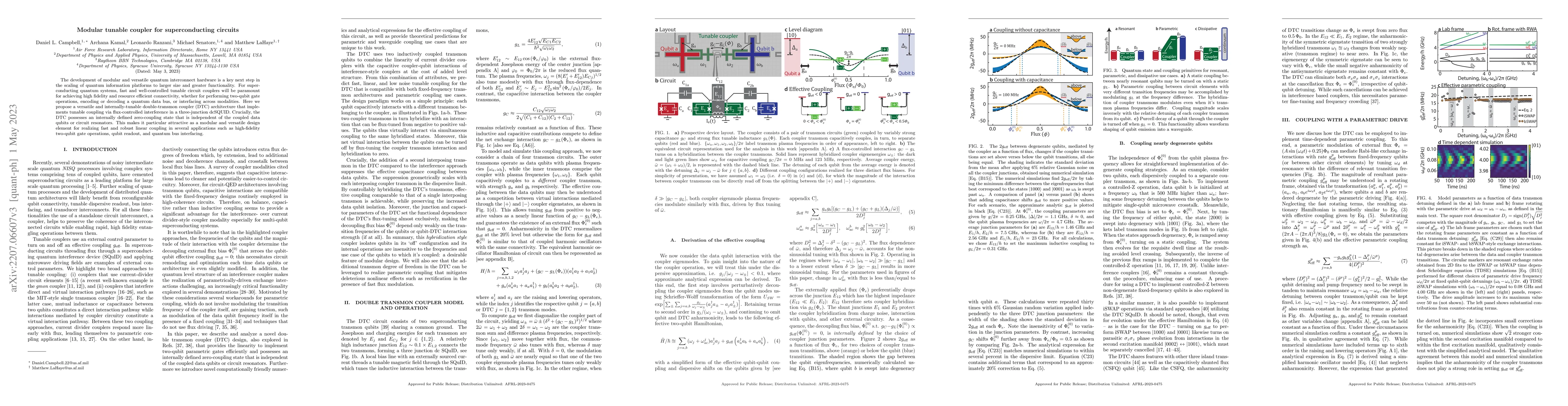 Thumbnail for Modular tunable coupler for superconducting qubits