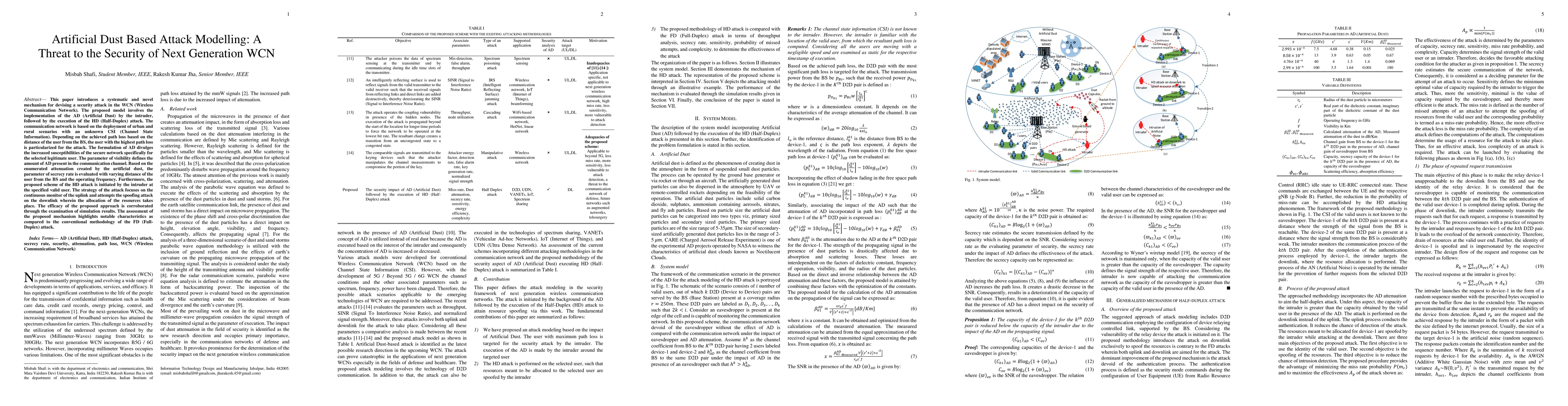 Thumbnail for Artificial Dust Based Attack Modelling: A Threat to the Security of Next
  Generation WCN