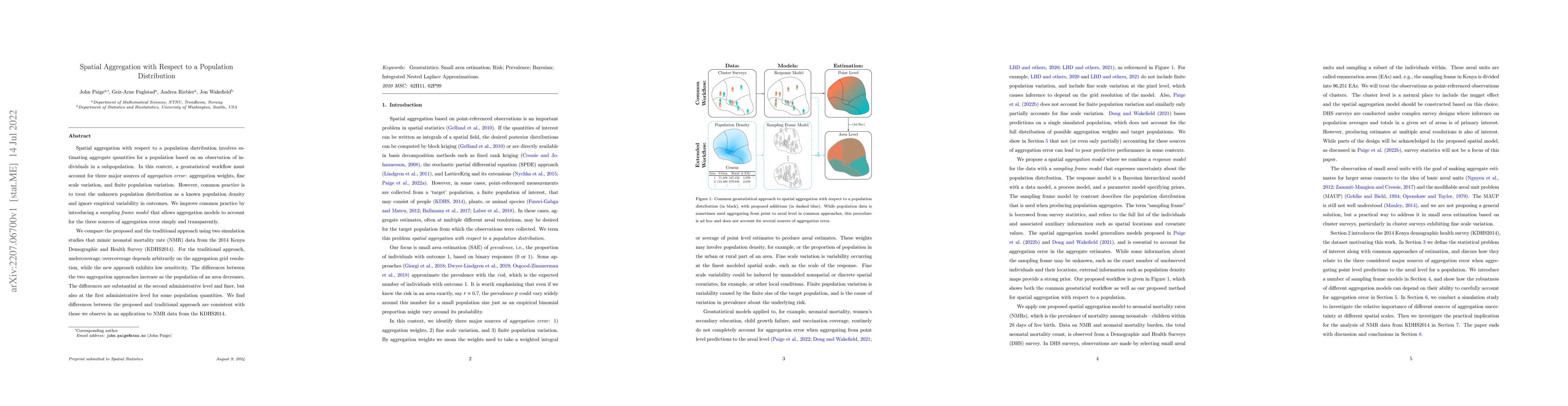 Thumbnail for Spatial Aggregation with Respect to a Population Distribution