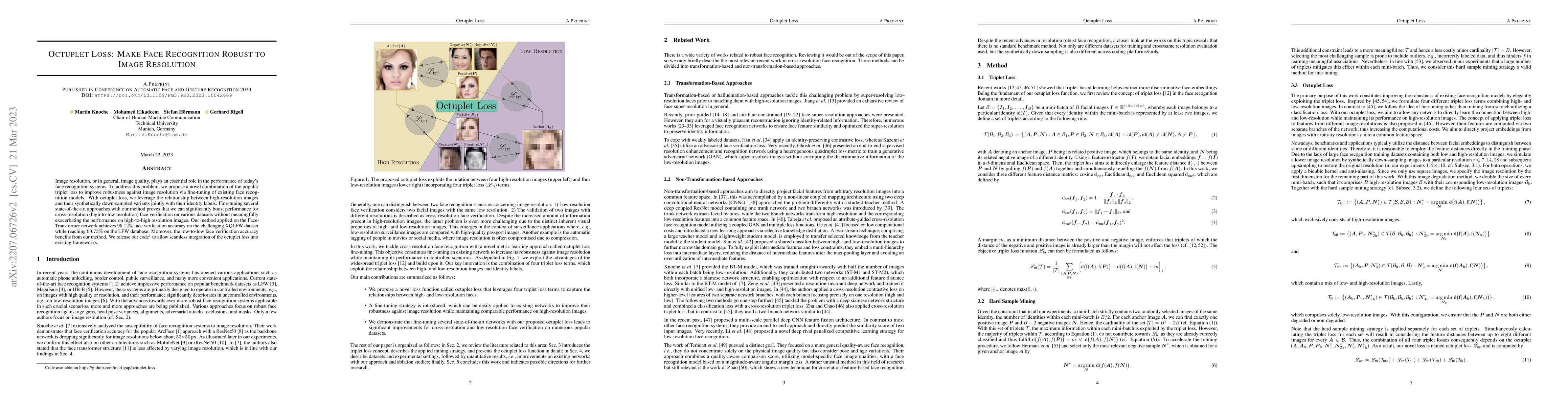 Thumbnail for Octuplet Loss: Make Face Recognition Robust to Image Resolution