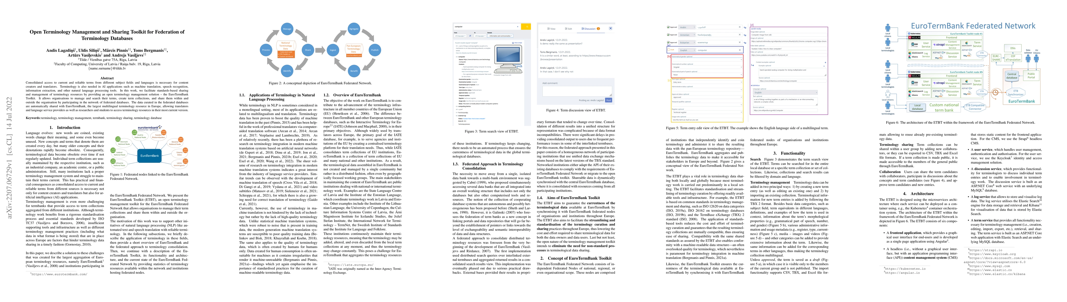 Thumbnail for Open Terminology Management and Sharing Toolkit for Federation of
  Terminology Databases