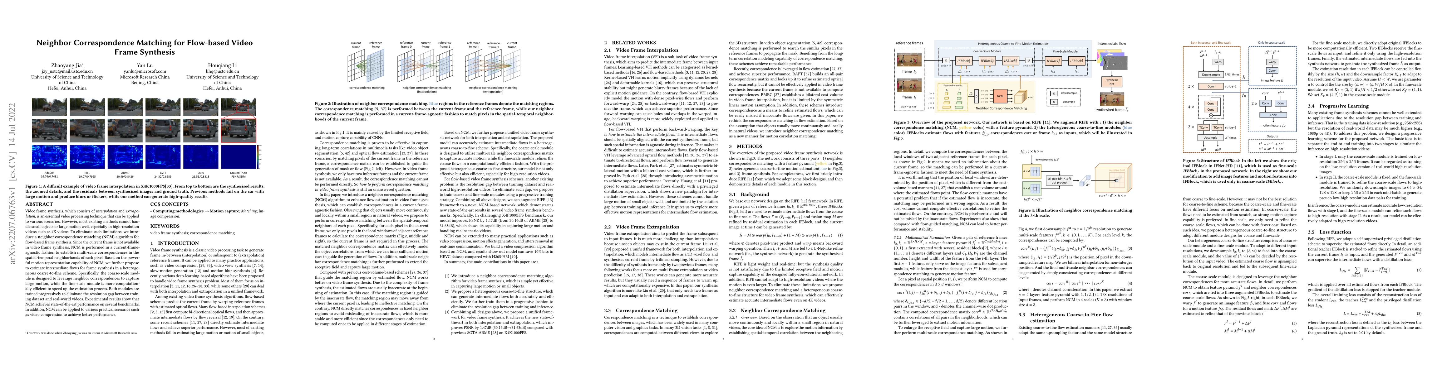 Thumbnail for Neighbor Correspondence Matching for Flow-based Video Frame Synthesis