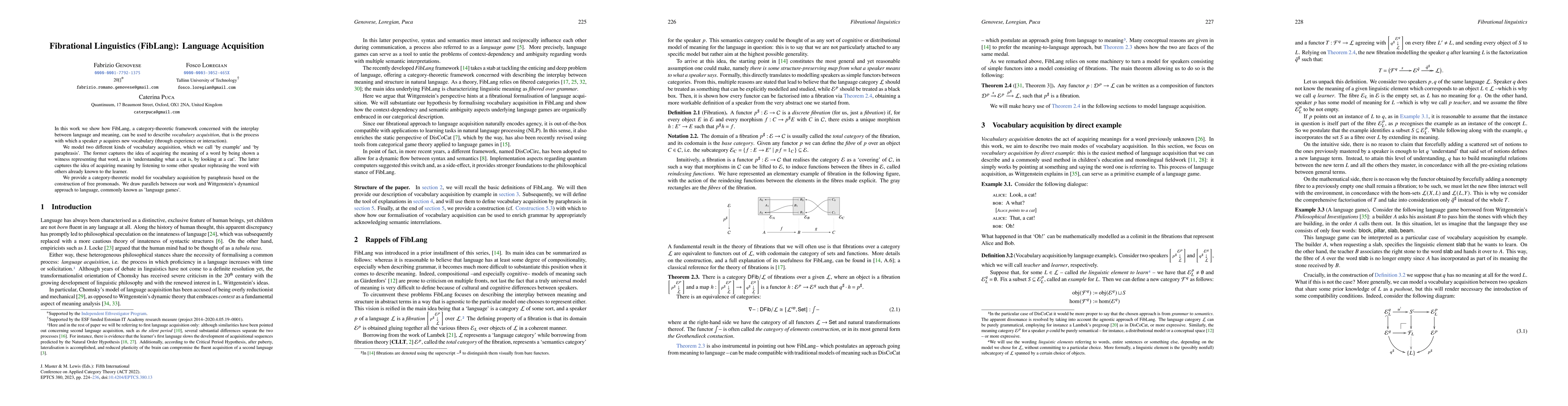Thumbnail for Fibrational Linguistics (FibLang): Language Acquisition