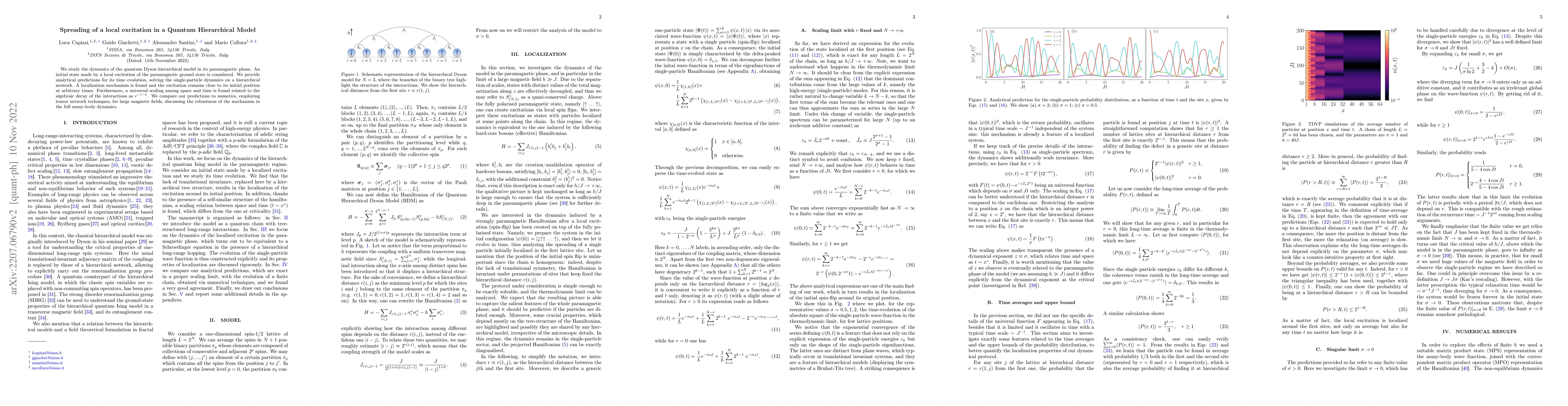 Thumbnail for Spreading of a local excitation in a Quantum Hierarchical Model