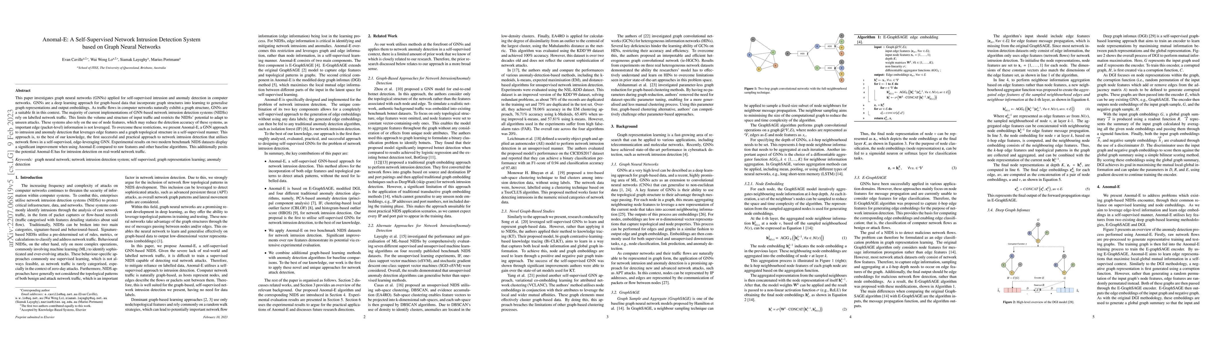 Thumbnail for Anomal-E: A Self-Supervised Network Intrusion Detection System based on
  Graph Neural Networks