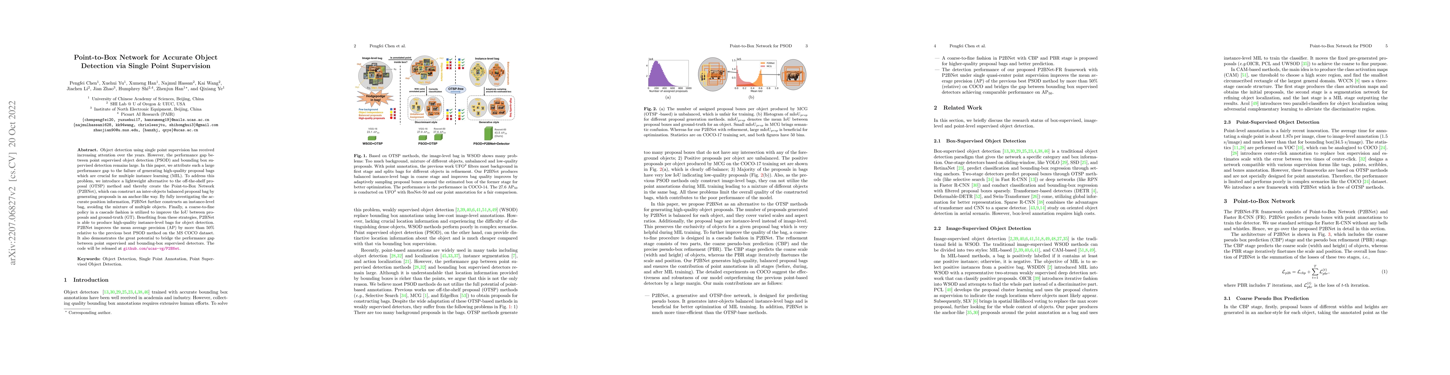 Thumbnail for Point-to-Box Network for Accurate Object Detection via Single Point
  Supervision