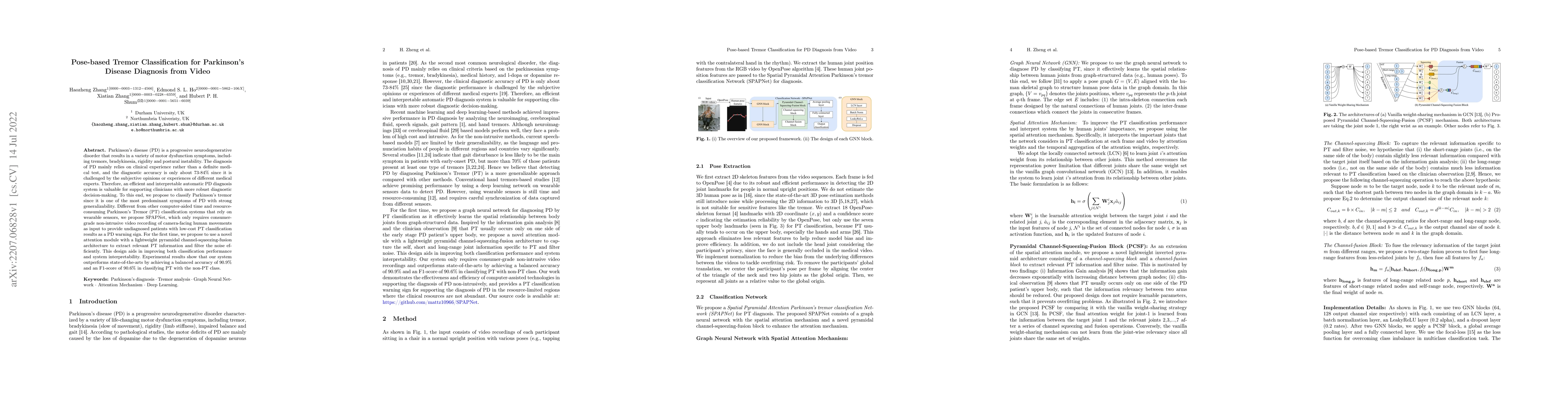 Thumbnail for Pose-based Tremor Classification for Parkinson's Disease Diagnosis from
  Video