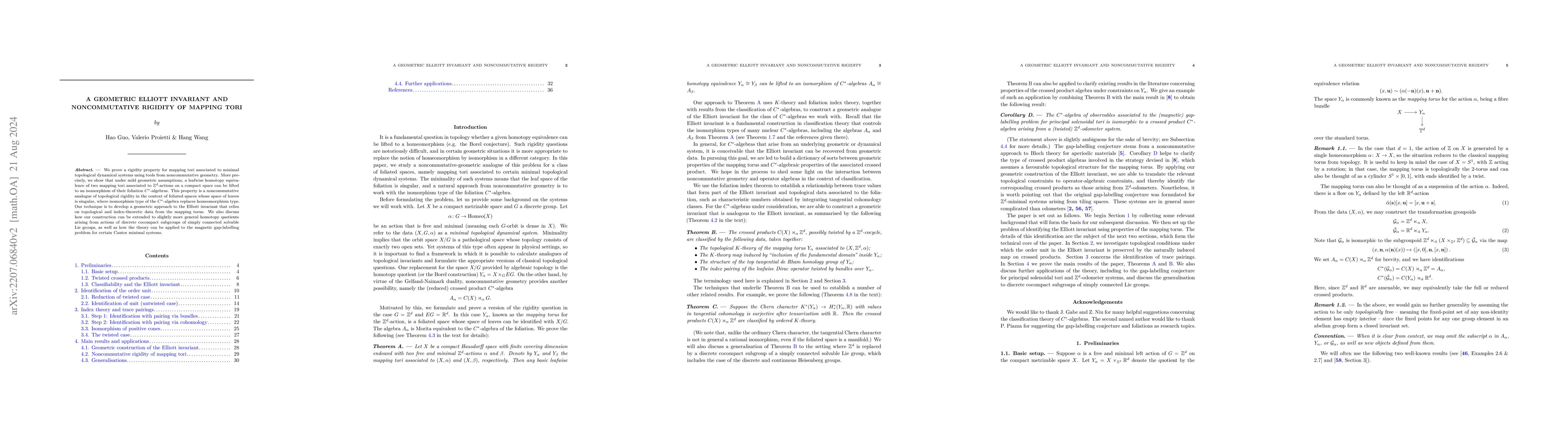 Thumbnail for A geometric Elliott invariant and noncommutative rigidity of mapping
  tori