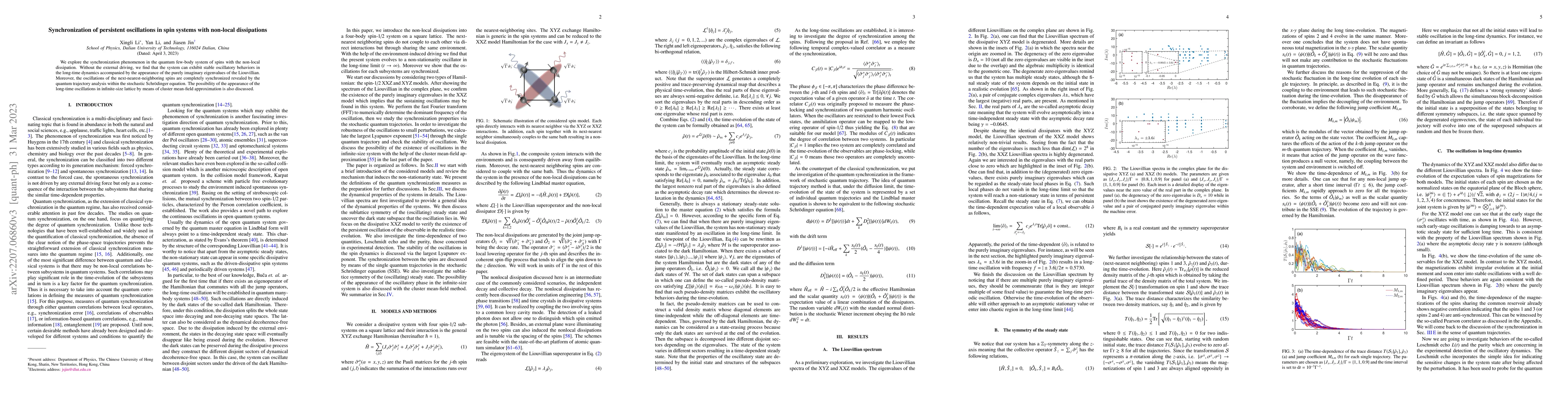 Thumbnail for Synchronization of persistent oscillations in spin systems with
  non-local dissipations