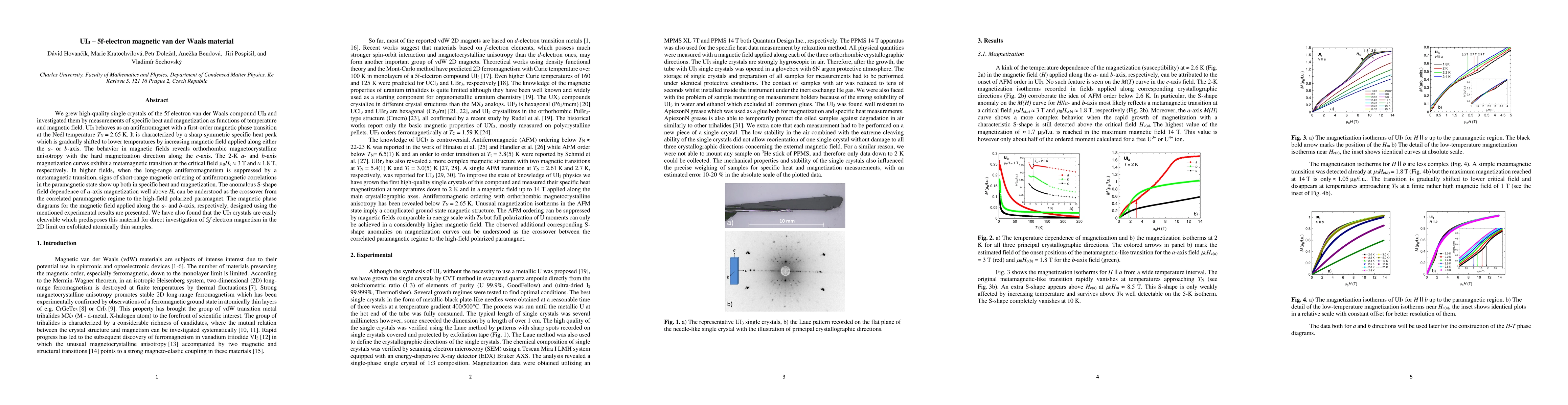 Thumbnail for UI$_3$ -- 5f-electron magnetic van der Waals material