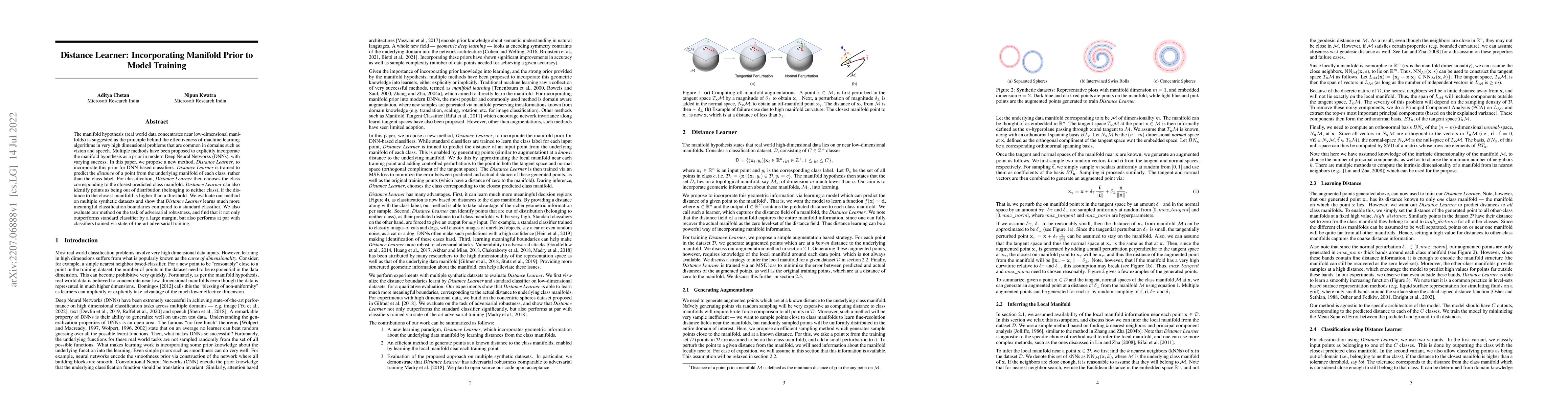 Thumbnail for Distance Learner: Incorporating Manifold Prior to Model Training