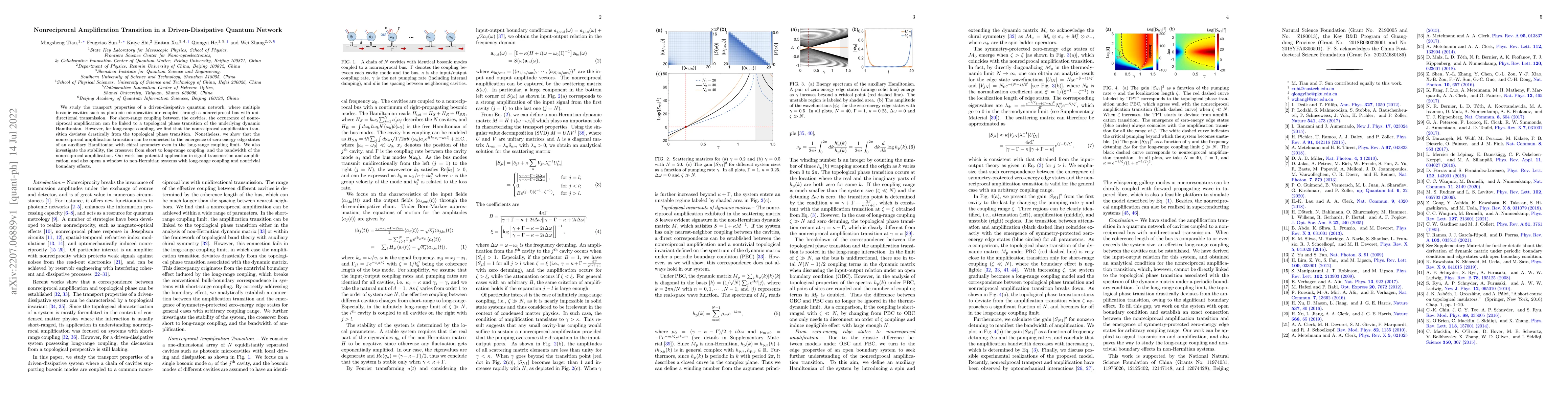 Thumbnail for Nonreciprocal Amplification Transition in a Driven-Dissipative Quantum
  Network