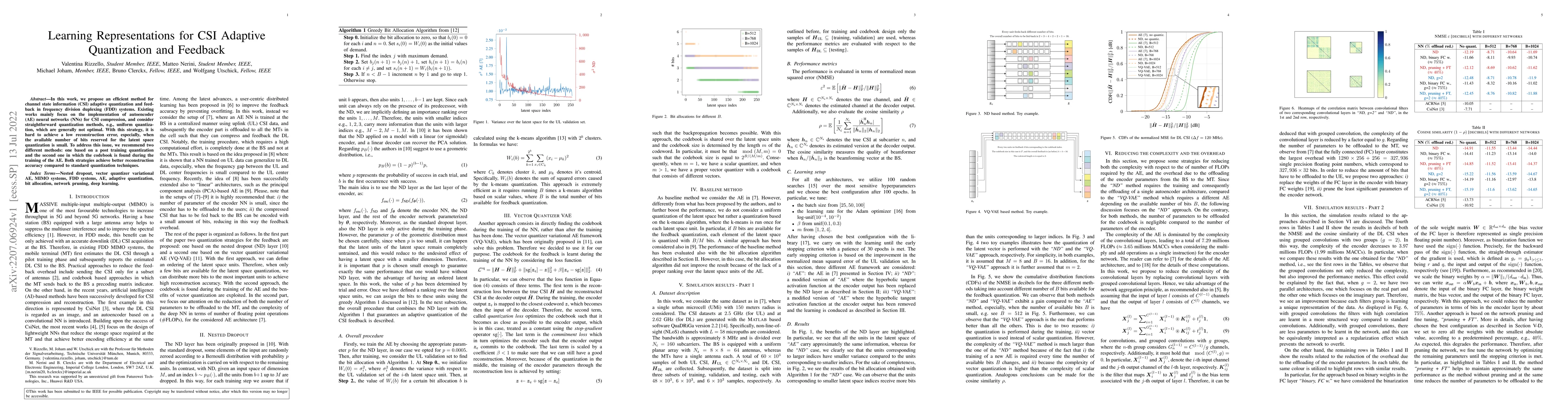 Thumbnail for Learning Representations for CSI Adaptive Quantization and Feedback