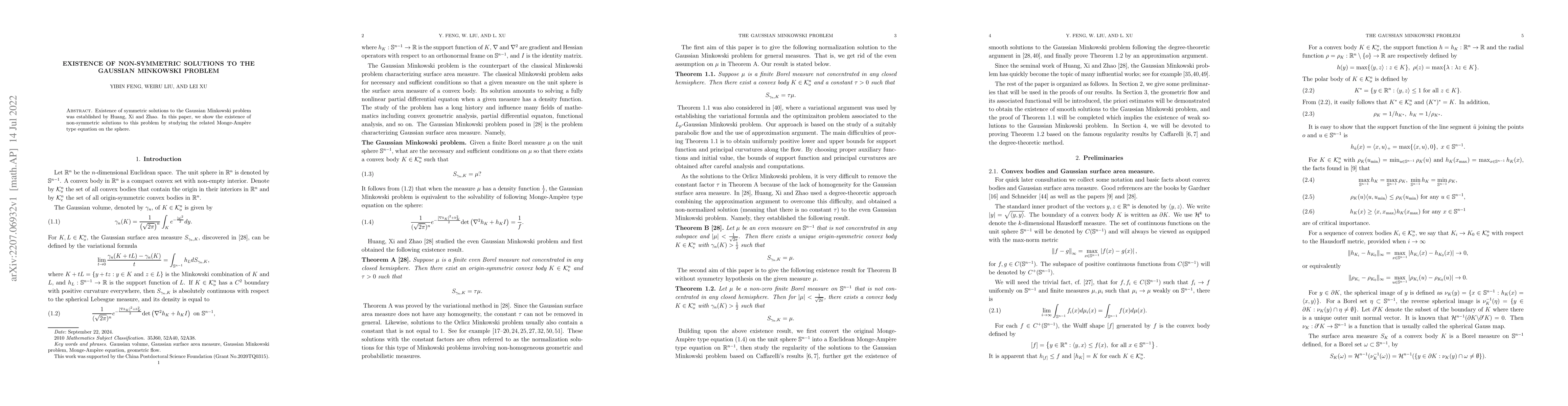 Thumbnail for Existence of non-symmetric solutions to the Gaussian Minkowski problem