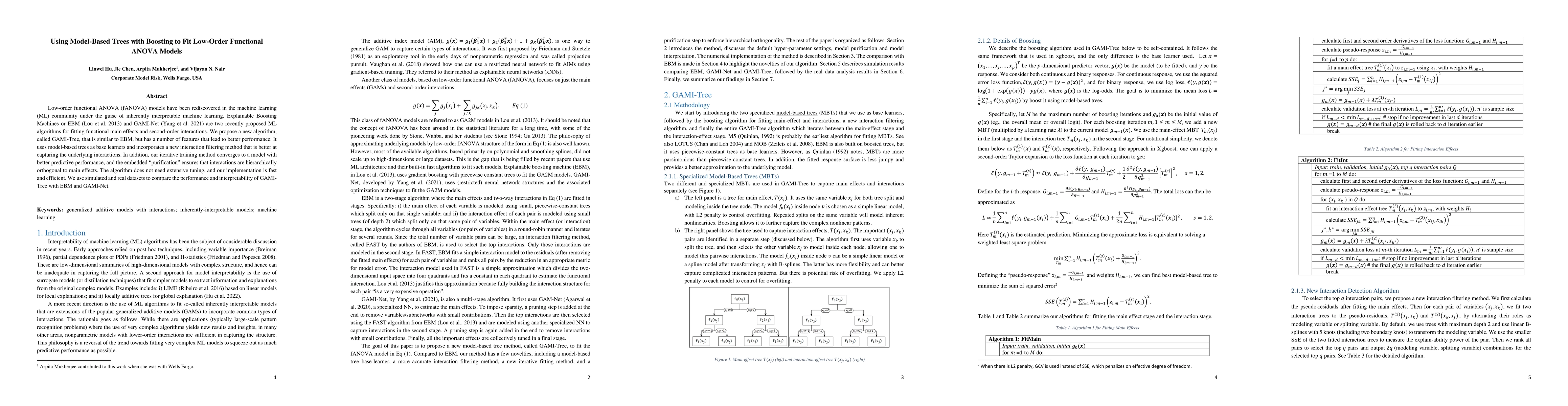 Thumbnail for Using Model-Based Trees with Boosting to Fit Low-Order Functional ANOVA
  Models