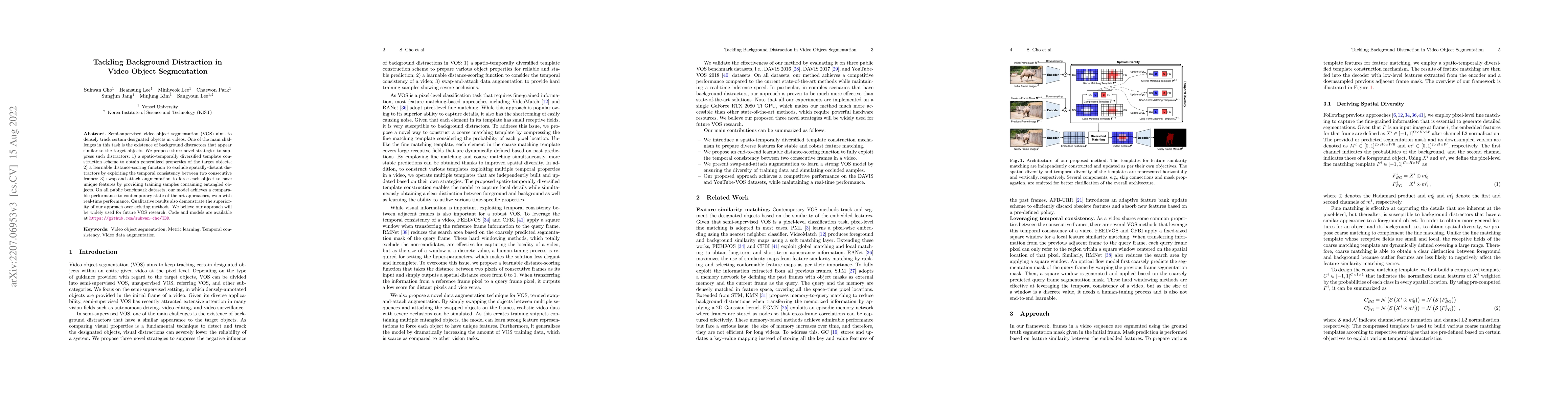 Thumbnail for Tackling Background Distraction in Video Object Segmentation