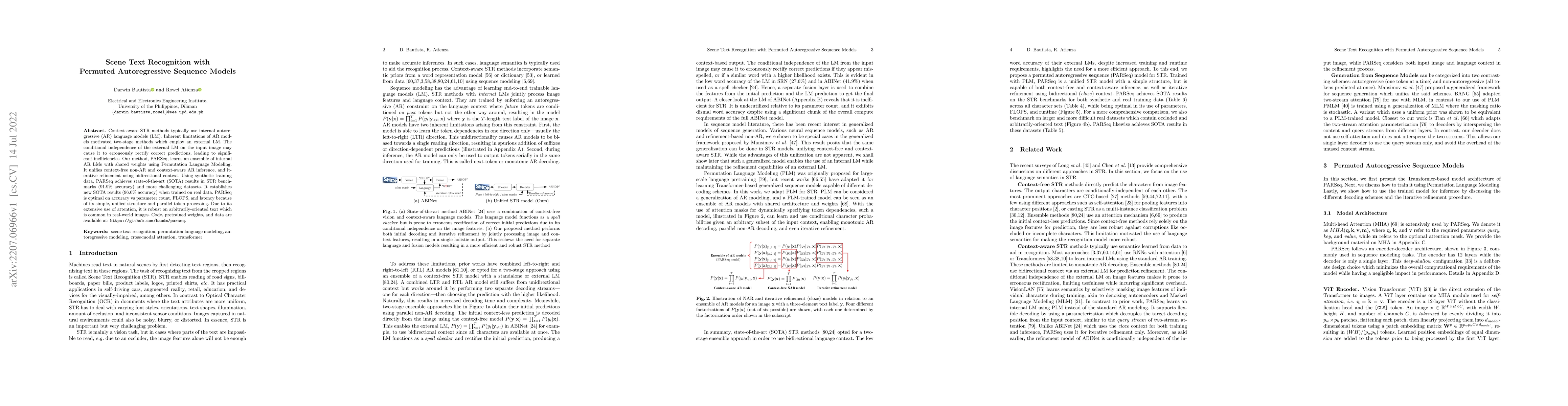 Thumbnail for Scene Text Recognition with Permuted Autoregressive Sequence Models