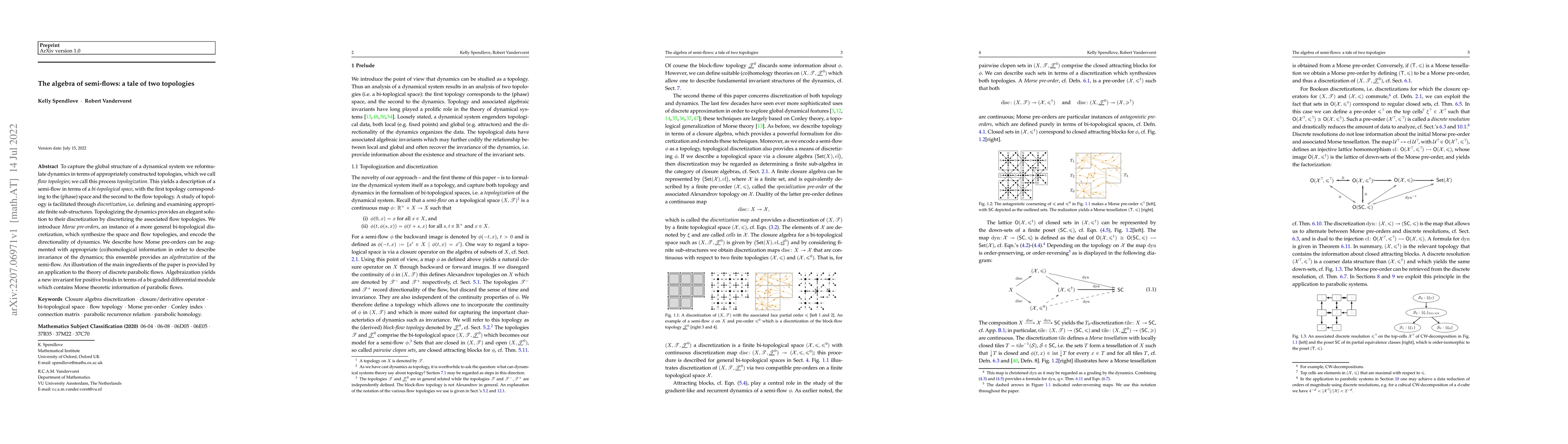 Thumbnail for The algebra of semi-flows: a tale of two topologies