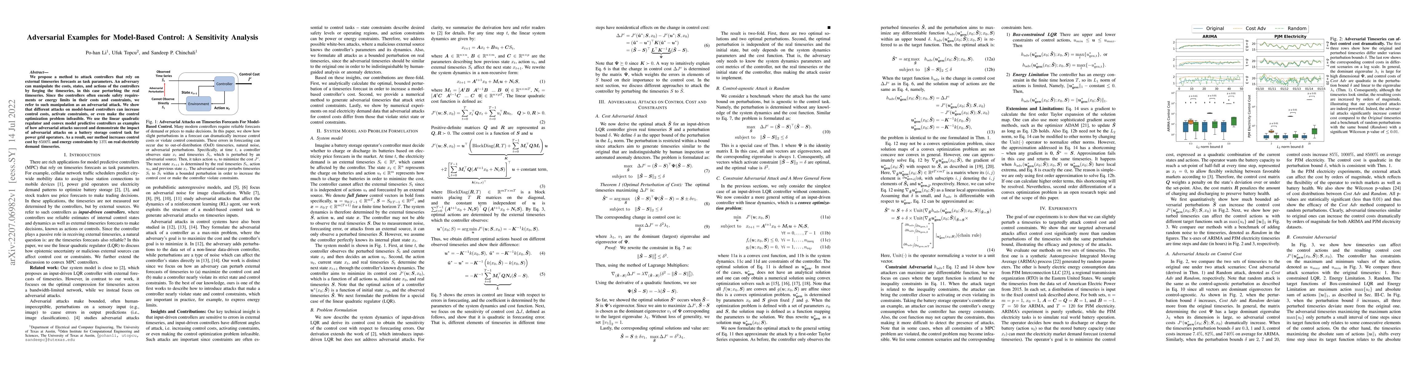 Thumbnail for Adversarial Examples for Model-Based Control: A Sensitivity Analysis