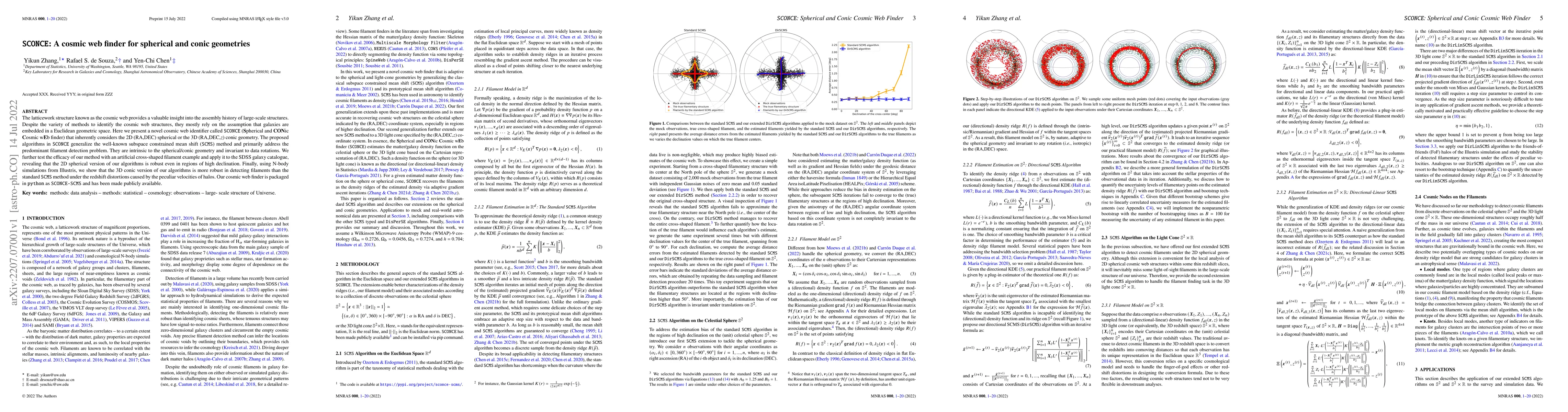 Thumbnail for SCONCE: A cosmic web finder for spherical and conic geometries