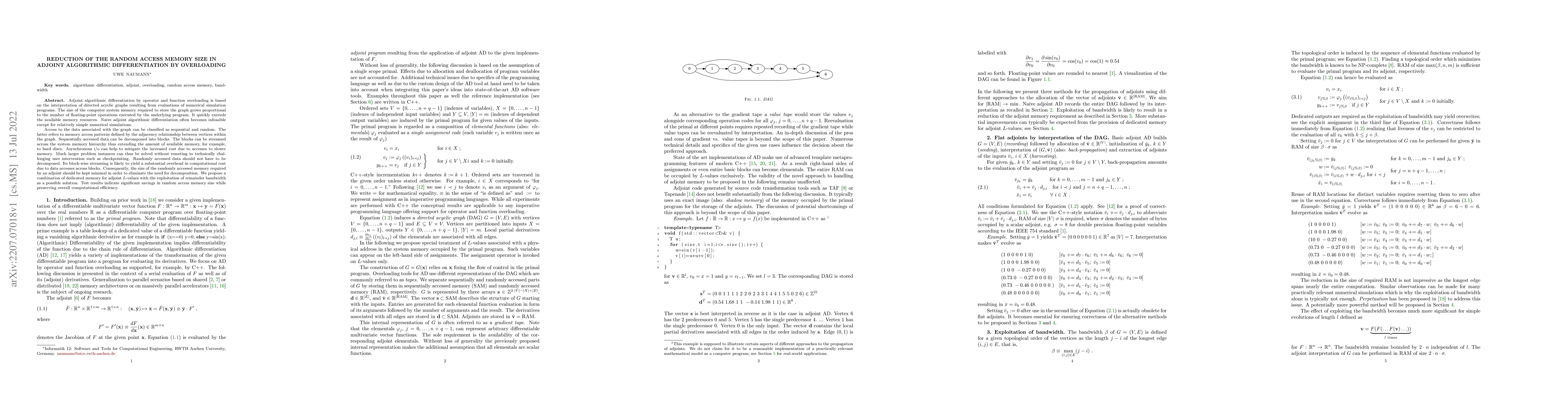 Thumbnail for Reduction of the Random Access Memory Size in Adjoint Algorithmic
  Differentiation by Overloading