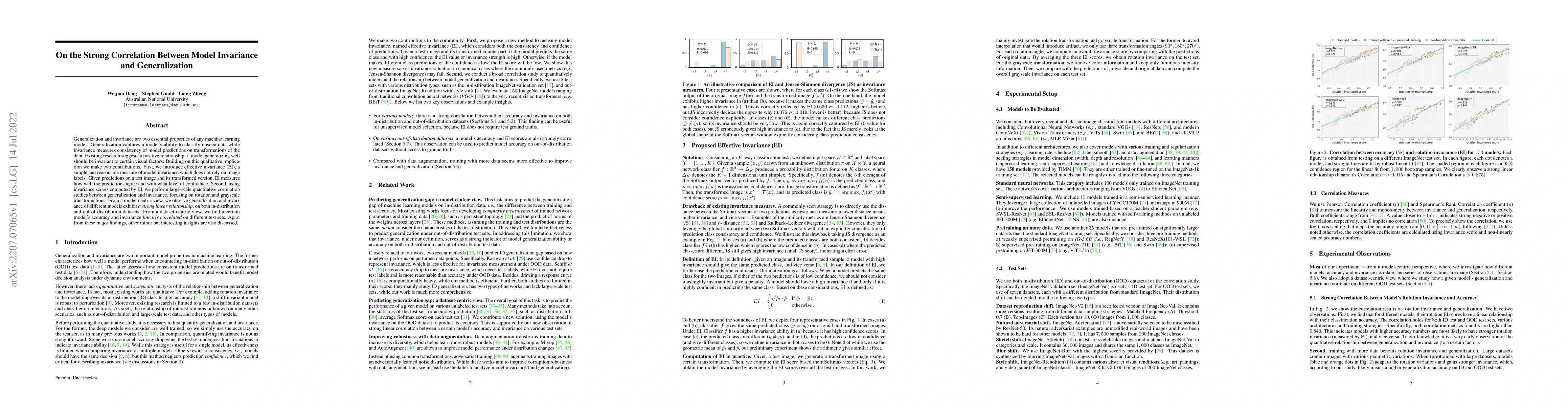 Thumbnail for On the Strong Correlation Between Model Invariance and Generalization