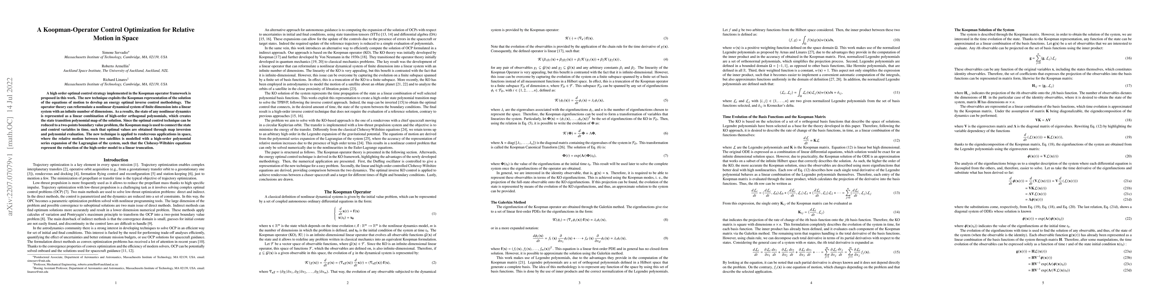 Thumbnail for A Koopman-Operator Control Optimization for Relative Motion in Space
