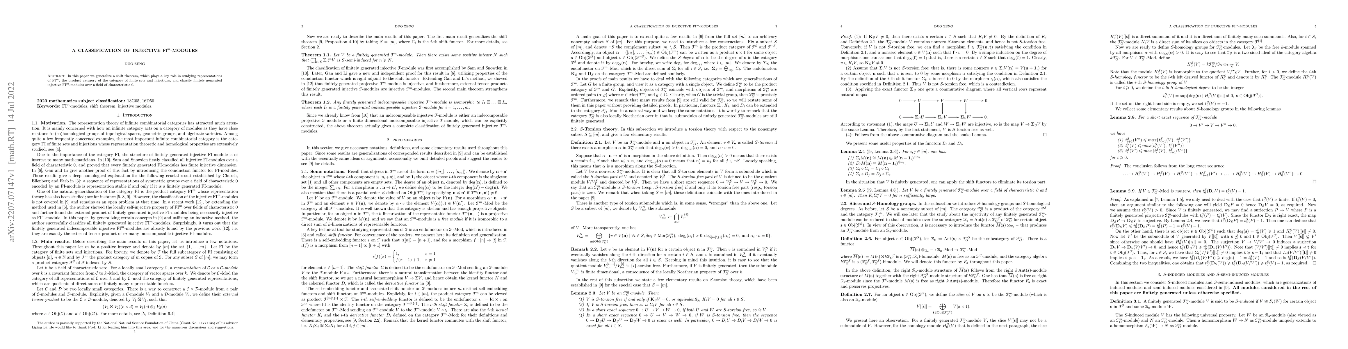 Thumbnail for A classification of injective FI$^m$-modules