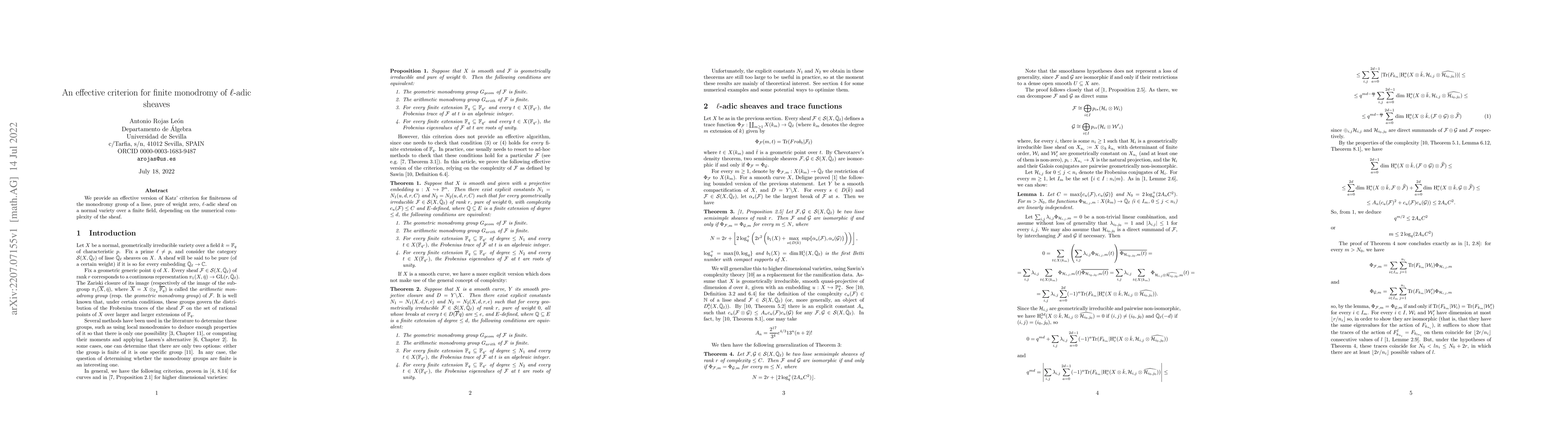 Thumbnail for An effective criterion for finite monodromy of $\ell$-adic sheaves