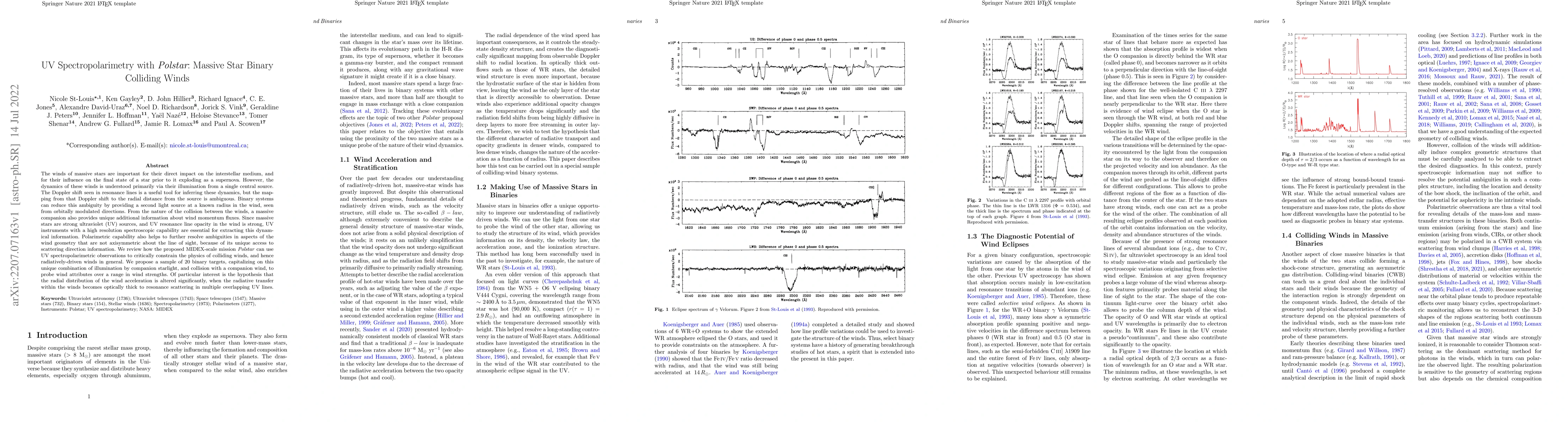 Thumbnail for UV Spectropolarimetry with Polstar: Massive Star Binary Colliding Winds