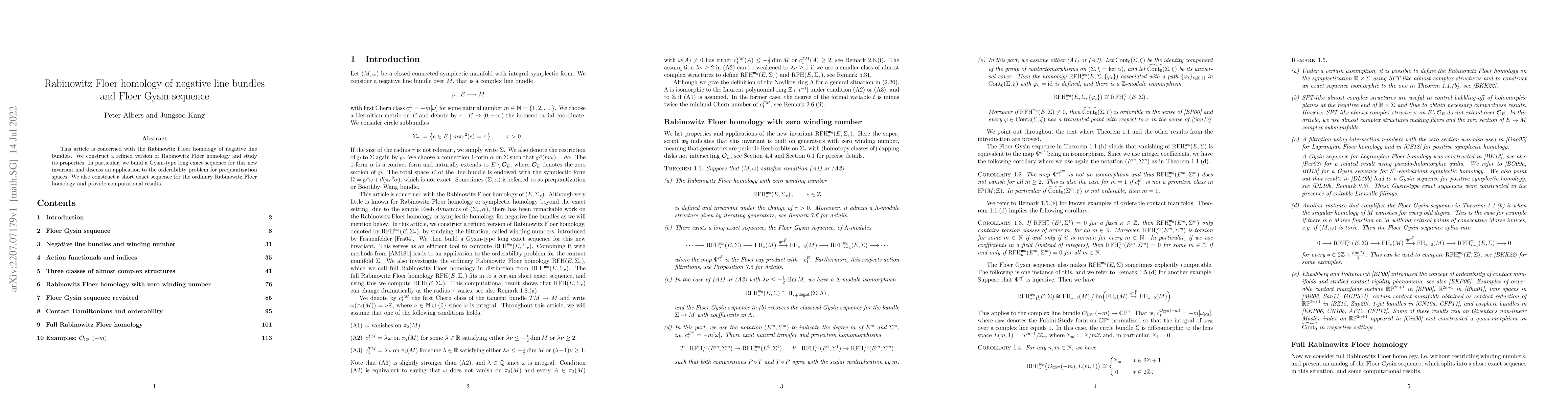 Thumbnail for Rabinowitz Floer homology of negative line bundles and Floer Gysin
  sequence